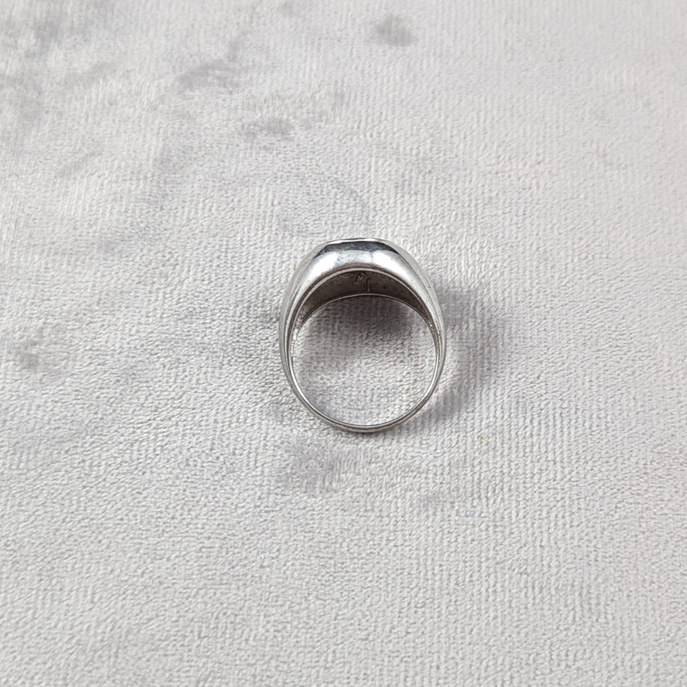 Eddie Borgo Sterling Silver 925 Men's Skull Signet Ring - Picture 8 of 12